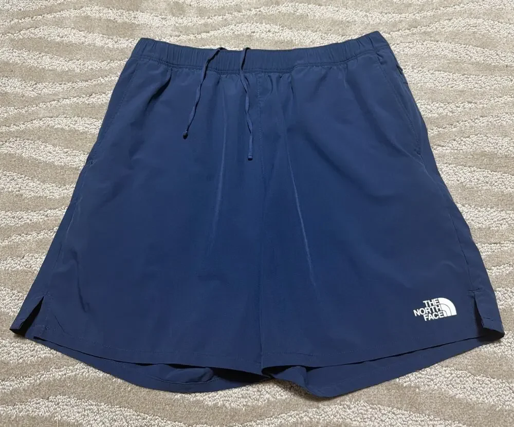 Mens M The North Face Wander Running Hiking Active Shorts - Blue